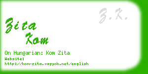 zita kom business card